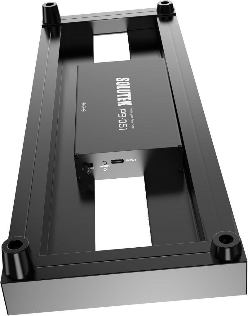 SOLUTEK Store 14/16-Inch Guitar Pedalboard Small : Hard-Anodized Aluminum, Light yet Ultra-Sturdy & Scratch-Resistant, Road-Ready Portable Board for 3-5 Pedals (16Inch_with_Daisy-Chained) - Image 2